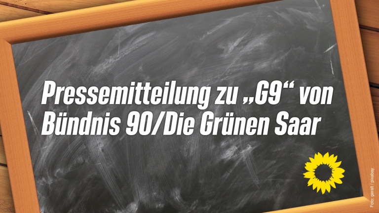 Pressemitteilung zu „G9“ von Bündnis 90/Die Grünen Saar