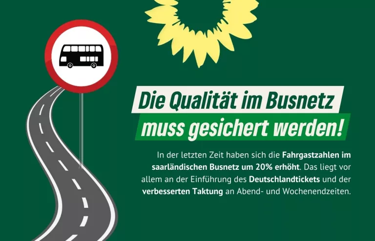 Fahrgastzahlen im Saarland steigen um 20% im landesweiten Busnetz – Saargrüne fordern konkrete Maßnahmen zur Qualitätssicherung