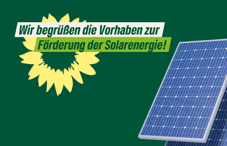 Saar-Grüne begrüßen die Vorhaben der Landesregierung zur Förderung der Solarenergie