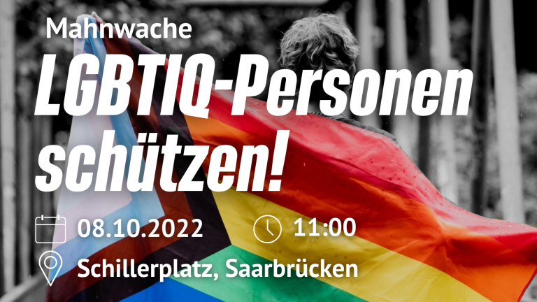 Mahnwache für Solidarität mit LGBTIQ-Personen