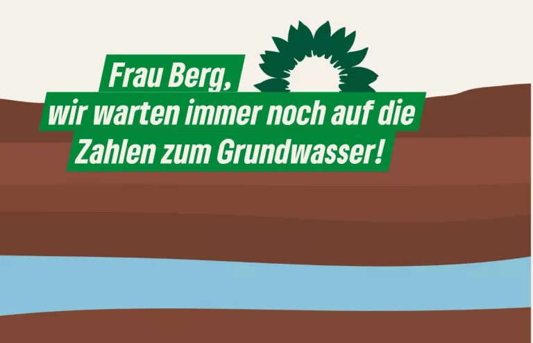 Grüne kritisieren Umweltministerin wegen immer noch fehlender Daten zur Grundwasserneubildung