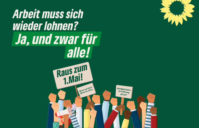 Für gute Arbeit, gleiche Chancen und soziale Sicherheit – Saar-Grüne demonstrieren am 1. Mai