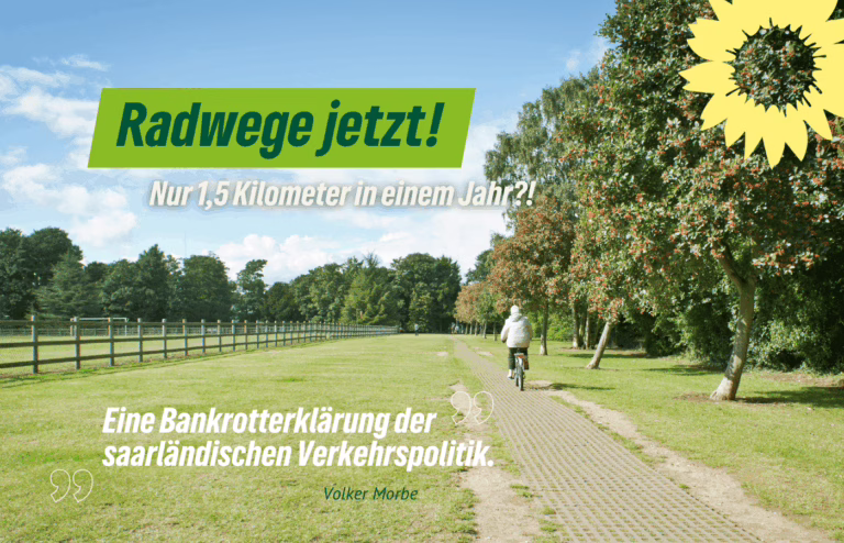Saar-Grüne: Fahrradwegeausbau im Schneckentempo als verkehrspolitisches Armutszeugnis