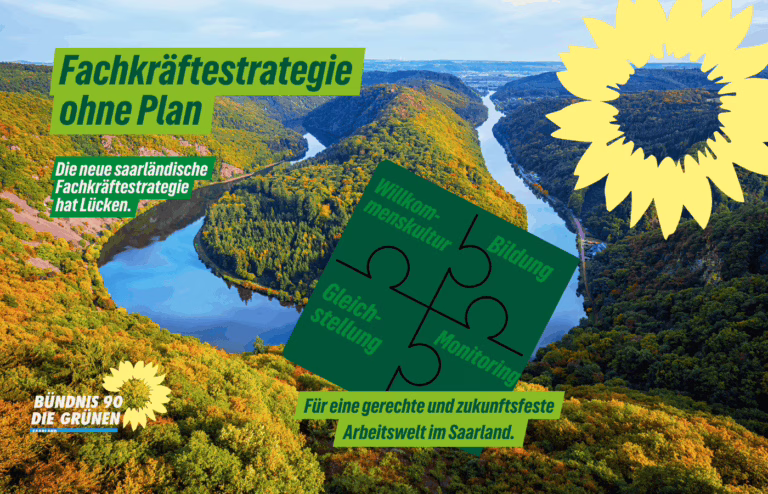 Saar-Grüne: Fachkräftestrategie hat massive Lücken bei Gleichstellung, Teilhabe und Monitoring