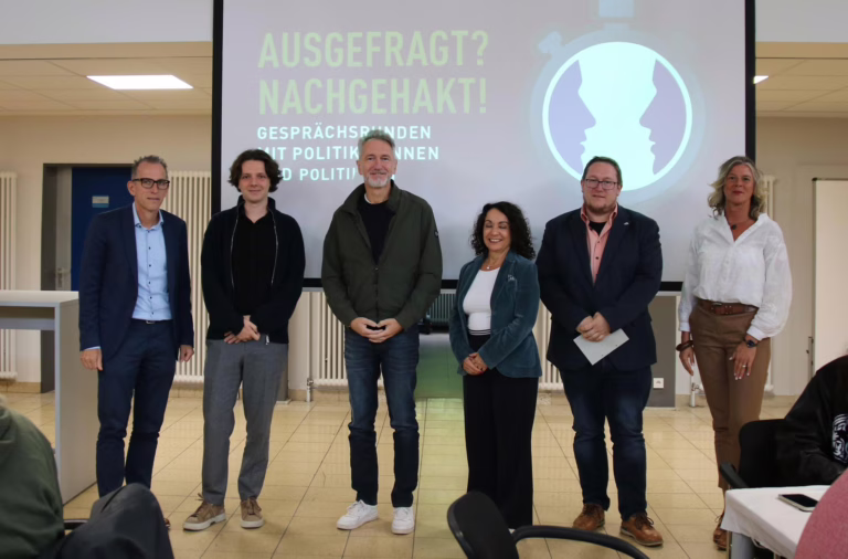 Gesprächsrunde mit Schüler:innen am BBZ Hochwald