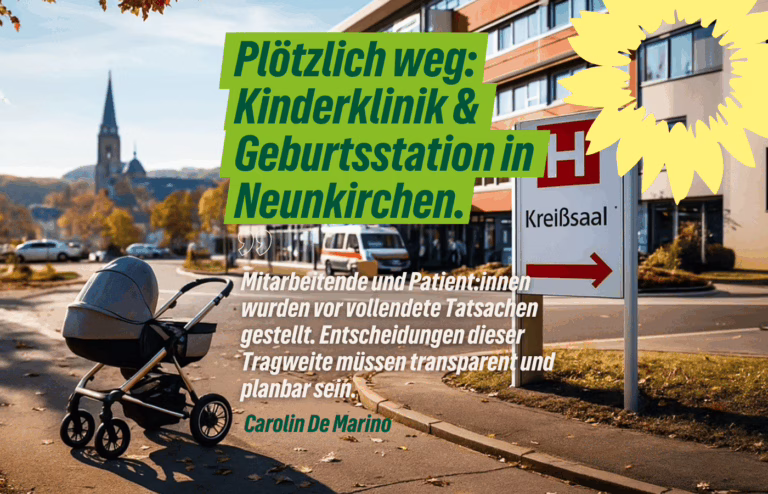 Statement der Saar-Grünen zur geplanten Neustrukturierung der Neunkircher Kliniken
