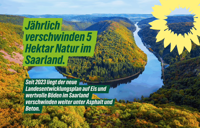 Landesregierung verschläft die Flächenwende: Saar-Grüne kritisieren Blockade beim Landesentwicklungsplan
