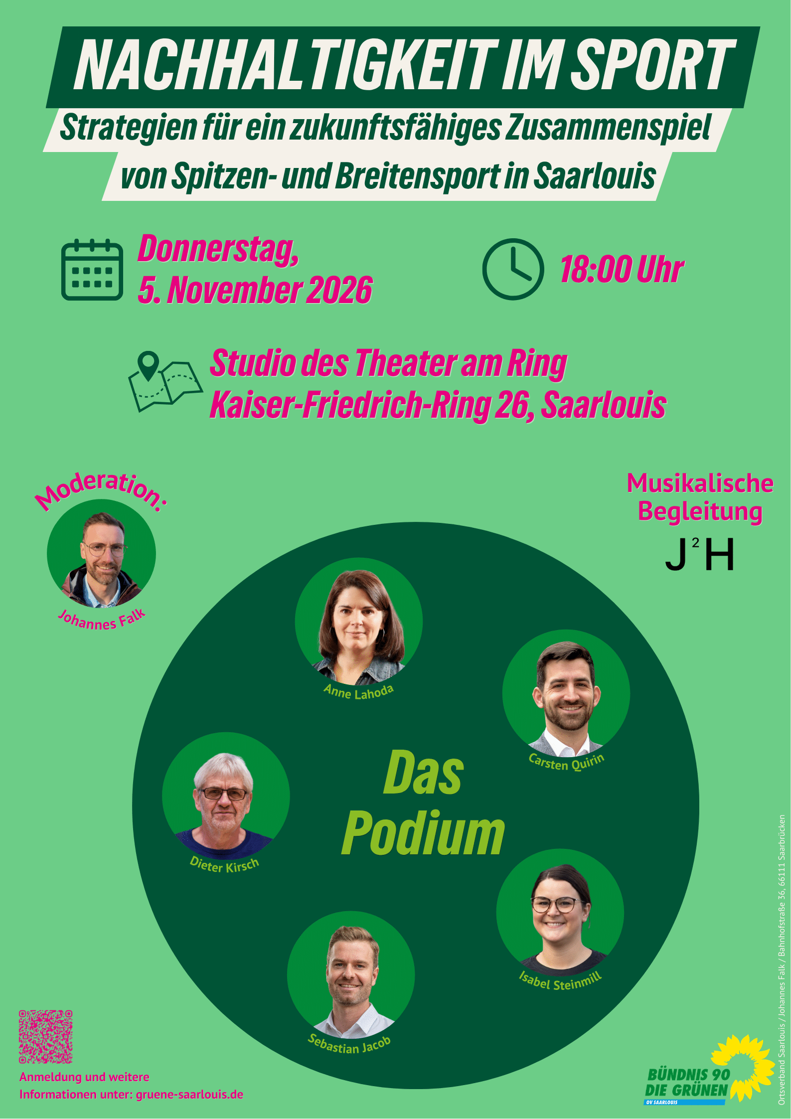 Podium der Grünen Saarlouis: Wie sieht die Zukunft des Sports in Saarlouis aus?